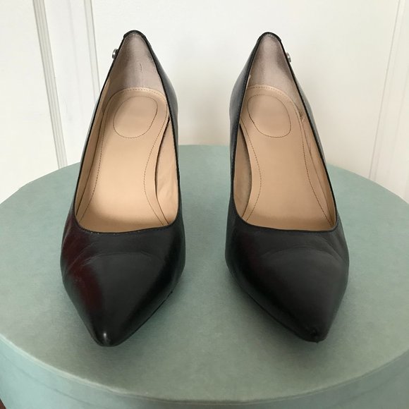 Calvin Klein Nadine Black Leather Heels - Picture 4 of 6